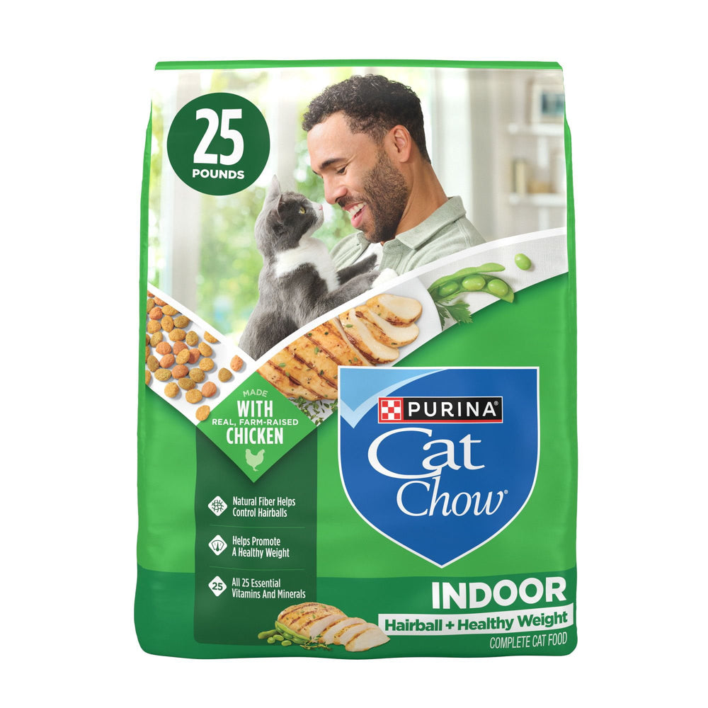 Purina, Cat Chow, Chicken Indoor Adult Dry Cat Food, Hairball and Healthy Weight, 25 lbs.