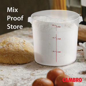 Cambro Round Translucent Container with Lid 6 qt., 2 pk.