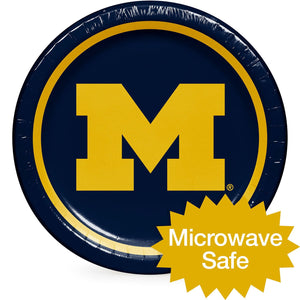 Michigan Wolverines NCAA Round Paper Plates, 10
