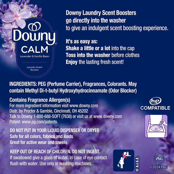 Downy Infusions In-Wash Scent Booster Beads, CALM Lavender+Vanilla Bean, 39.9 oz.