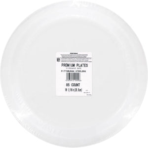 Pittsburgh Steelers NFL Round Paper Plates, 10
