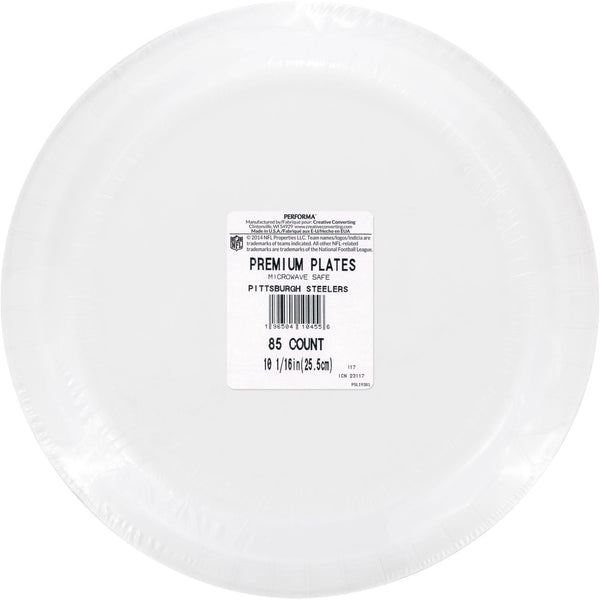 Pittsburgh Steelers NFL Round Paper Plates, 10