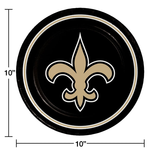 New Orleans Saints NFL Round Paper Plates, 10