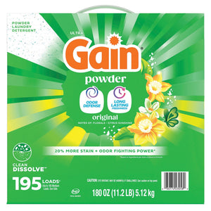 Gain Powder Laundry Detergent, Original, 195 loads, 180 oz.
