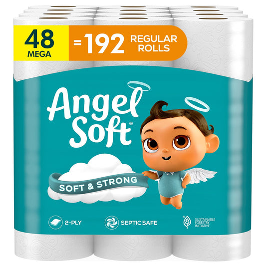 Angel Soft 2-Ply Toilet Paper, 48 rolls, 320 sheets/roll