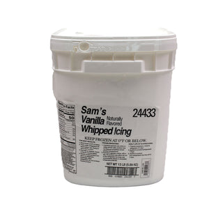Sam's Vanilla Whipped Icing, Frozen, Bucket, 13 lbs.