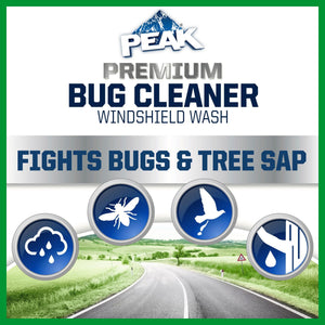 PEAK Windshield Wash +32°F Bug Cleaner 1 Gallon 6PK