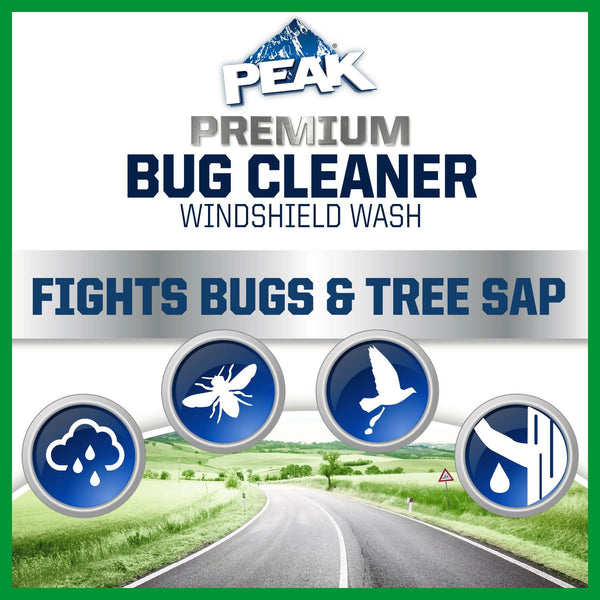 PEAK Windshield Wash +32°F Bug Cleaner 1 Gallon 6PK