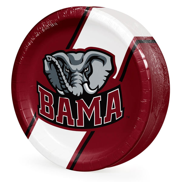 Alabama Crimson Tide NCAA Round Paper Plates, 10