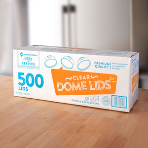Member's Mark Clear Dome Plastic Lids with Straw Slot, 500 ct.