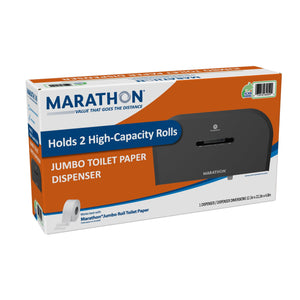 Marathon 2-Roll Jumbo Toilet Paper Dispenser, Smoke
