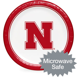 Nebraska Cornhuskers NCAA Round Paper Plates, 10
