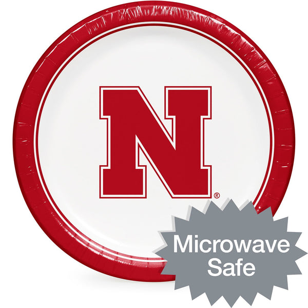 Nebraska Cornhuskers NCAA Round Paper Plates, 10