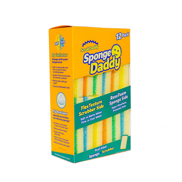 Scrub Daddy Sponge Daddy Cleaning Sponges, Multi-Color, 12 ct.