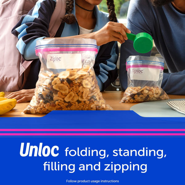 Ziploc Storage Quart Bags with New Stay Open Design, 216 ct.