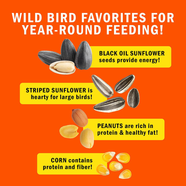 Audubon Park High Energy Blend Wild Bird Food, Premium Mix of Seeds and Nuts, 15 lbs.