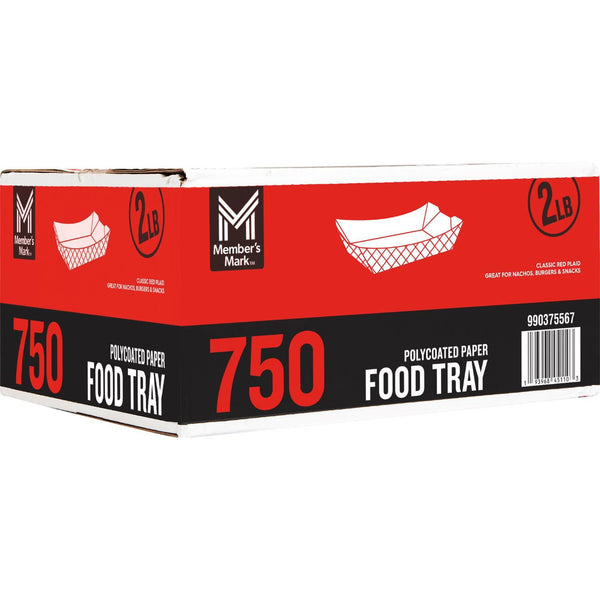 Members Mark Heavy Duty Paper Food Trays, 2 lbs., 750 ct.