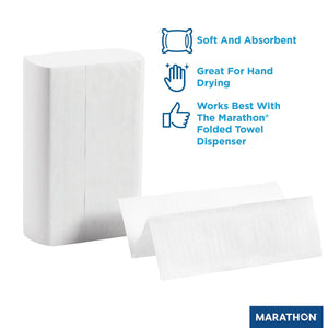 Marathon Multifold 1-Ply White Paper Towels 16 pks., 250 towels/pk