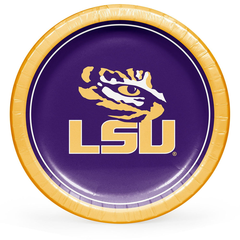 LSU Tigers NCAA Round Paper Plates, 10