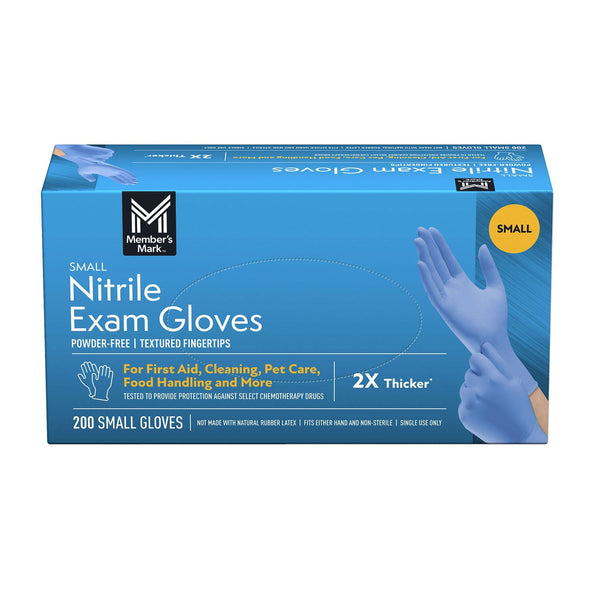 Member's Mark Nitrile Exam Gloves, Choose your Size, 200 ct.