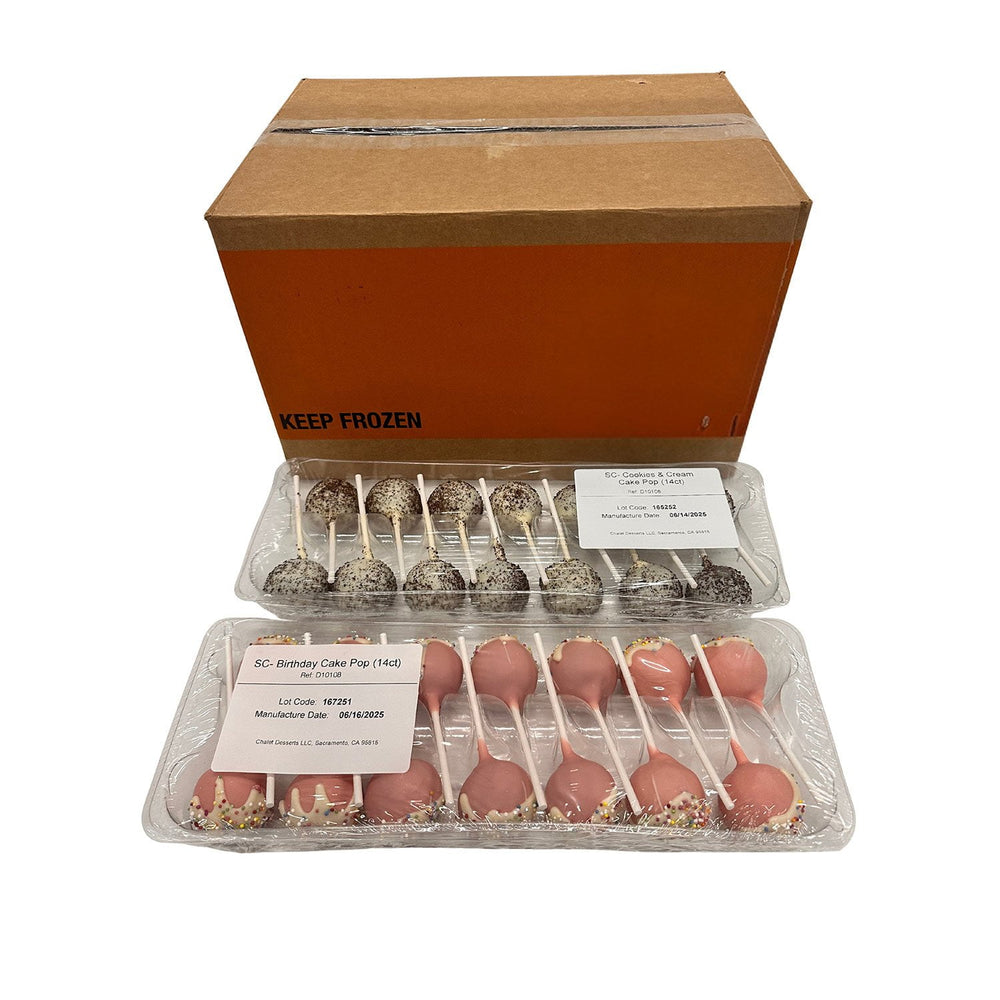 Member's Mark Birthday Cake and Cookies and Cream Cake Pops, Frozen, Case, 112 ct.