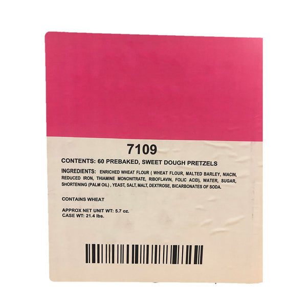 Sweet Dough Prebaked Cafe Pretzels, Frozen, Case, 60 ct.