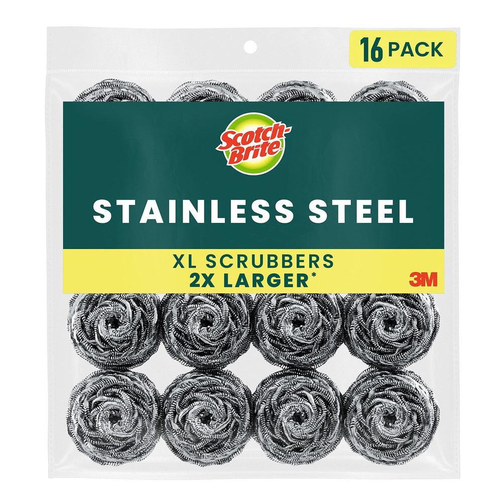 Scotch-Brite Stainless Steel Extra Large Scrubbers,16 ct.