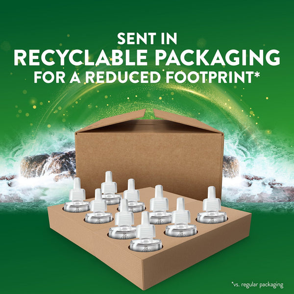 Air Wick plug In Scented Oil Air Freshener Refills, Ocean Spray, 9 refills