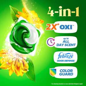 Gain Flings! 3 in 1 Laundry Detergent Pacs, Original Scents, 152 ct.