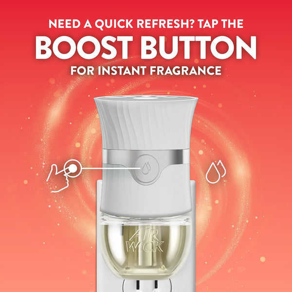 Air Wick Plug In Scented Oil Air Freshener, Refreshing Watermelon & Berries, 1 warmer + 6 refills
