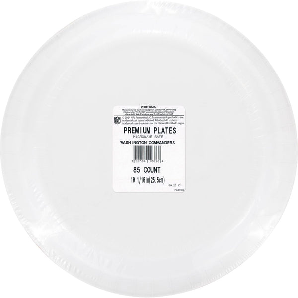 Washington Commanders NFL Round Paper Plates, 10