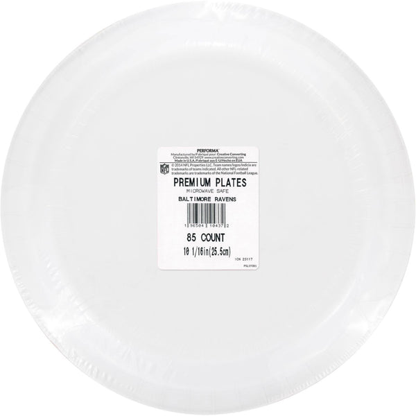 Baltimore Ravens NFL Round Paper Plates, 10