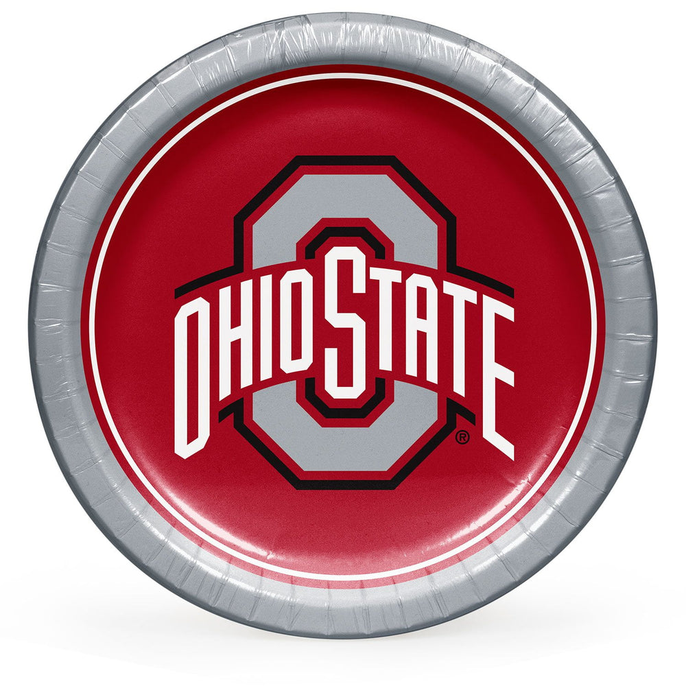 Ohio State Buckeyes NCAA Round Paper Plates, 10