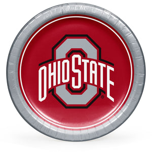 Ohio State Buckeyes NCAA Round Paper Plates, 10