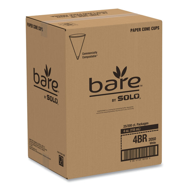 Solo Cone Cold Water Paper Cups, White 4 oz., 5000 ct.