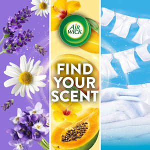 Air Wick Plug In Scented Oil Air Freshener, Sea Spray & Breeze, Sweet Peach, 1 warmer + 6 refills