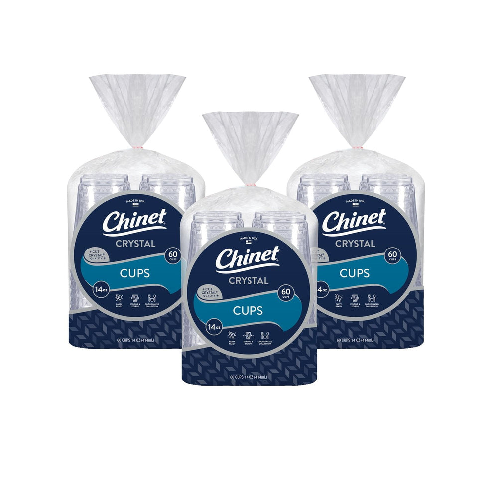 Chinet Crystal Plastic Cups, 14 oz., 180 ct.