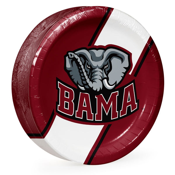 Alabama Crimson Tide NCAA Round Paper Plates, 10