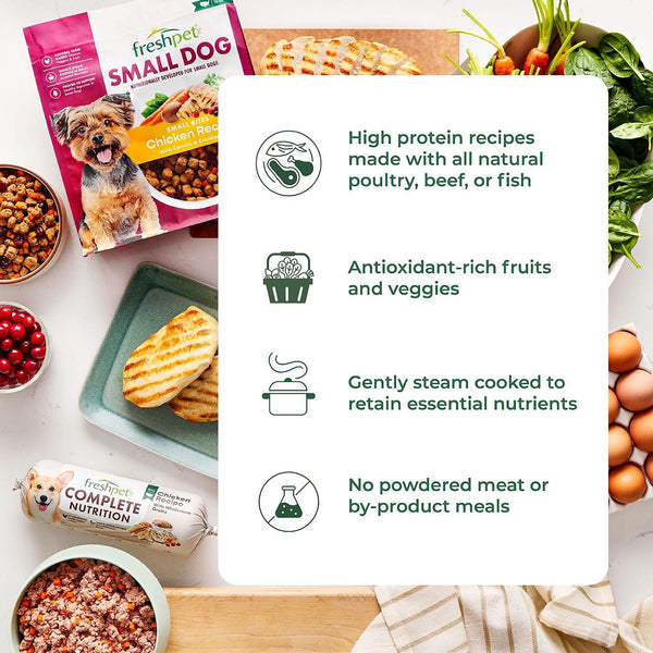 Freshpet Complete Nutrition Chicken Recipe Fresh Dog Food, 1.5 lb Rolls, 6 ct.