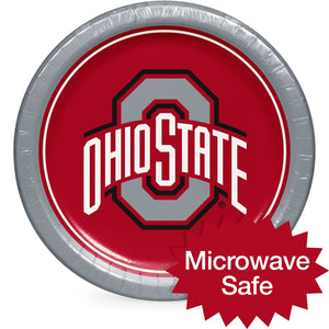 Ohio State Buckeyes NCAA Round Paper Plates, 10