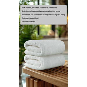 Member's Mark Commercial Hospitality Bath Towels, 8-Pack, White