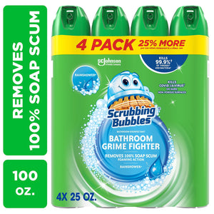 Scrubbing Bubbles Bathroom Cleaner, Rainshower, 4 ct., 100 oz.