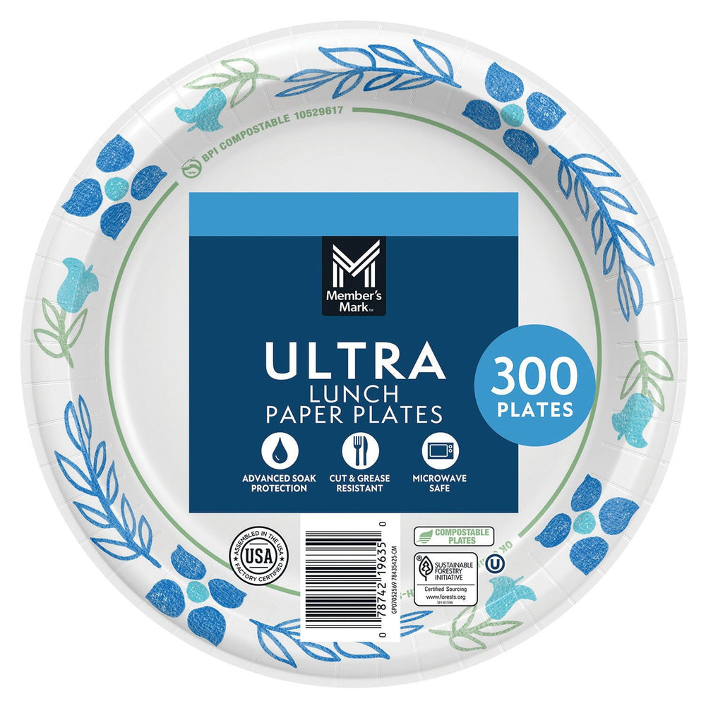 Member's Mark Ultra Lunch Paper Plates, 8.5