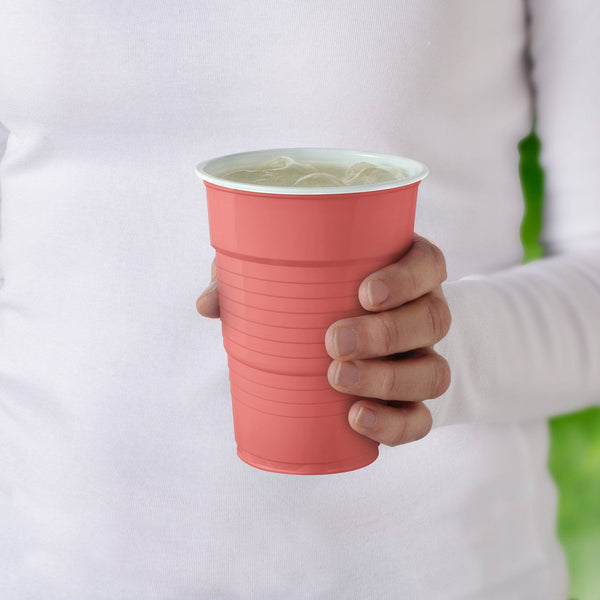 Member's Mark Premium Quality Coral Cups, 18 fl. oz., 160ct.