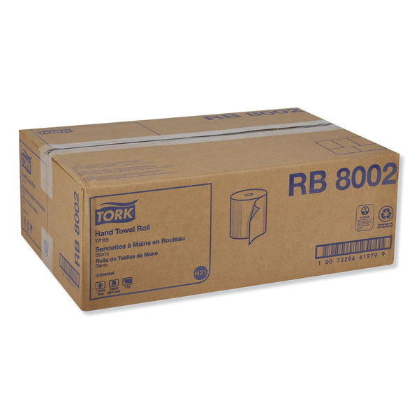 Tork Universal 1-Ply White Hand Towel Roll, 6 rolls, 800 ft./roll