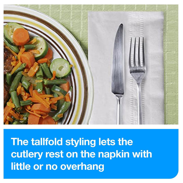 Tork Advanced Soft 1/8 Fold 2-Ply White Dinner Napkins, 28 pks, 100 napkins/pk.