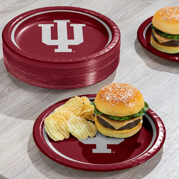 Indiana Hoosiers NCAA Round Paper Plates, 10