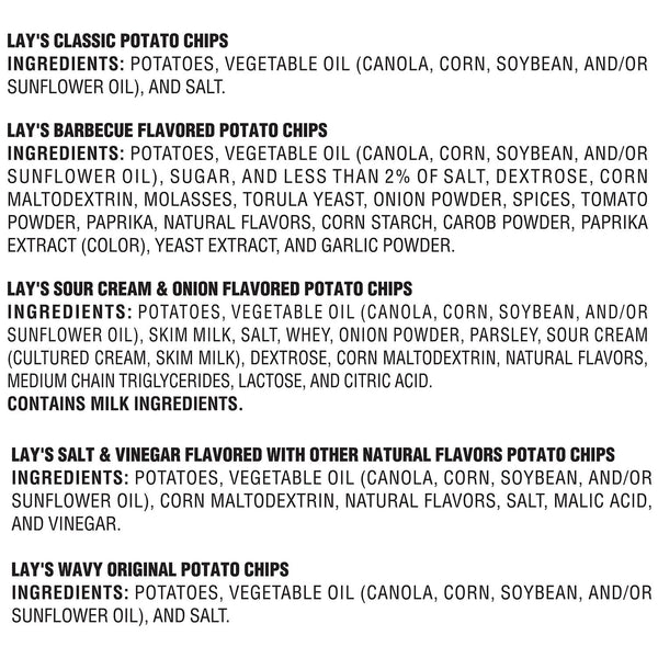 Lay's Mix Variety Pack Potato Chips, 30 pk.