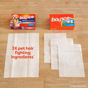 Bounce Pet Hair & Lint Guard Mega Dryer Sheets, Fresh Scent, 210 ct.