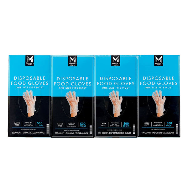 Member's Mark Disposable Food Gloves, 500 ct., 4 pk.
